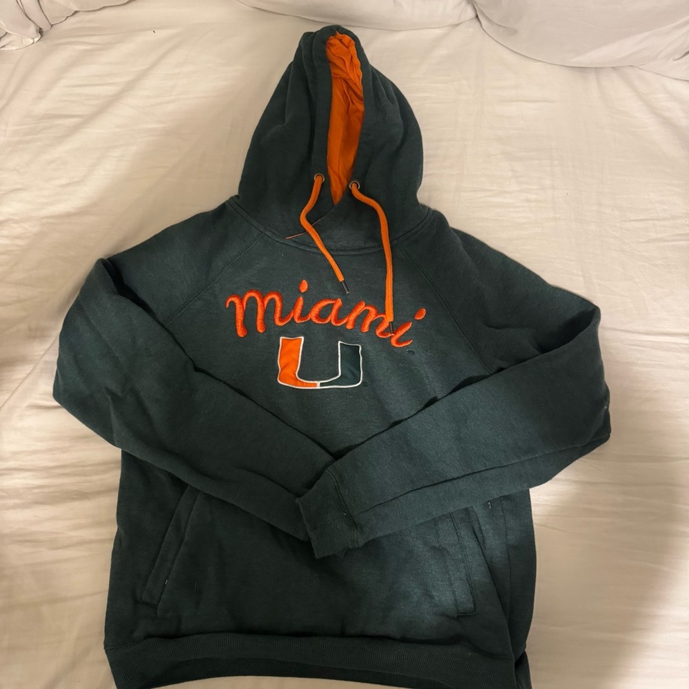 University of Miami Hurricanes Stitched Hoodie